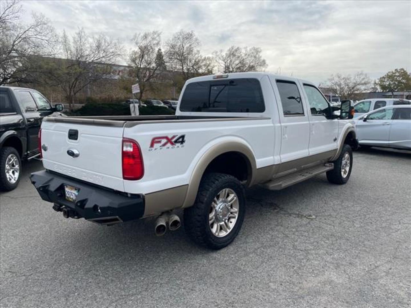 2014 Oxford White/Pale Adobe Metallic Ford F-250 Super Duty King Ranch (1FT7W2BT2EE) with an 6.7L Power Stroke 6.7L Biodiesel Turbo V8 400hp 800ft. lbs. Common Rail Direct Injection engine, 6-Speed Shiftable Automatic transmission, located at 800 Riverside Ave, Roseville, CA, 95678, (916) 773-4549, 38.732265, -121.291039 - DIESEL CREW CAB 4X4 FX4 KING RANCH SERVICE RECORDS - Photo#5