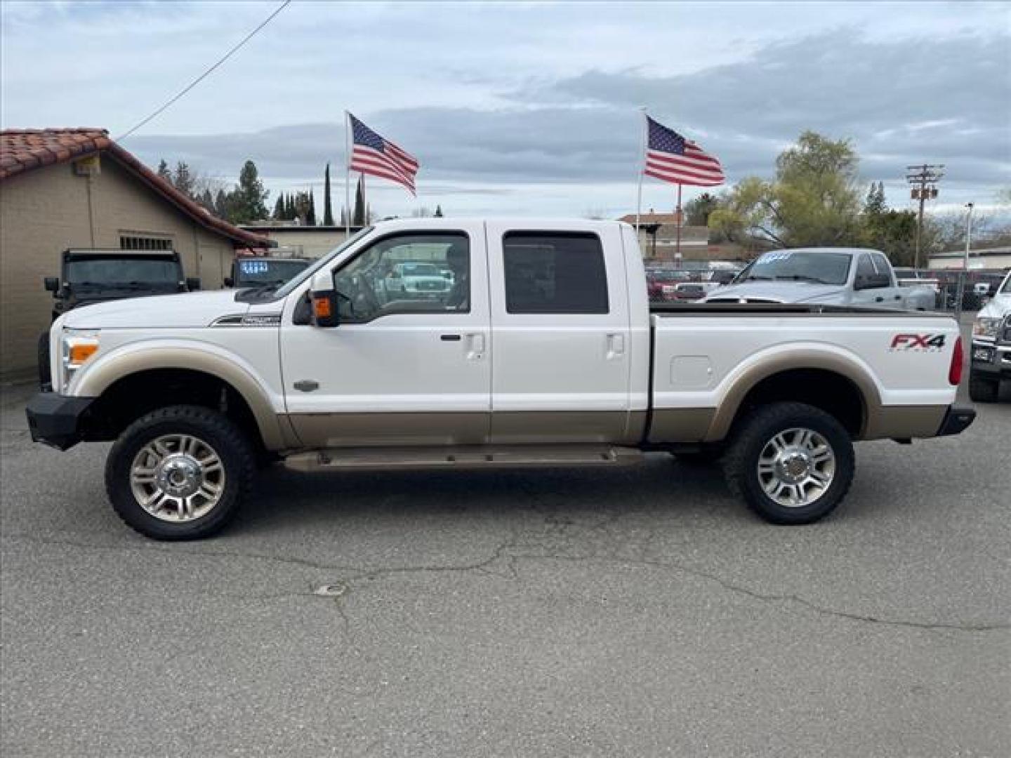 2014 Oxford White/Pale Adobe Metallic Ford F-250 Super Duty King Ranch (1FT7W2BT2EE) with an 6.7L Power Stroke 6.7L Biodiesel Turbo V8 400hp 800ft. lbs. Common Rail Direct Injection engine, 6-Speed Shiftable Automatic transmission, located at 800 Riverside Ave, Roseville, CA, 95678, (916) 773-4549, 38.732265, -121.291039 - DIESEL CREW CAB 4X4 FX4 KING RANCH SERVICE RECORDS - Photo#6