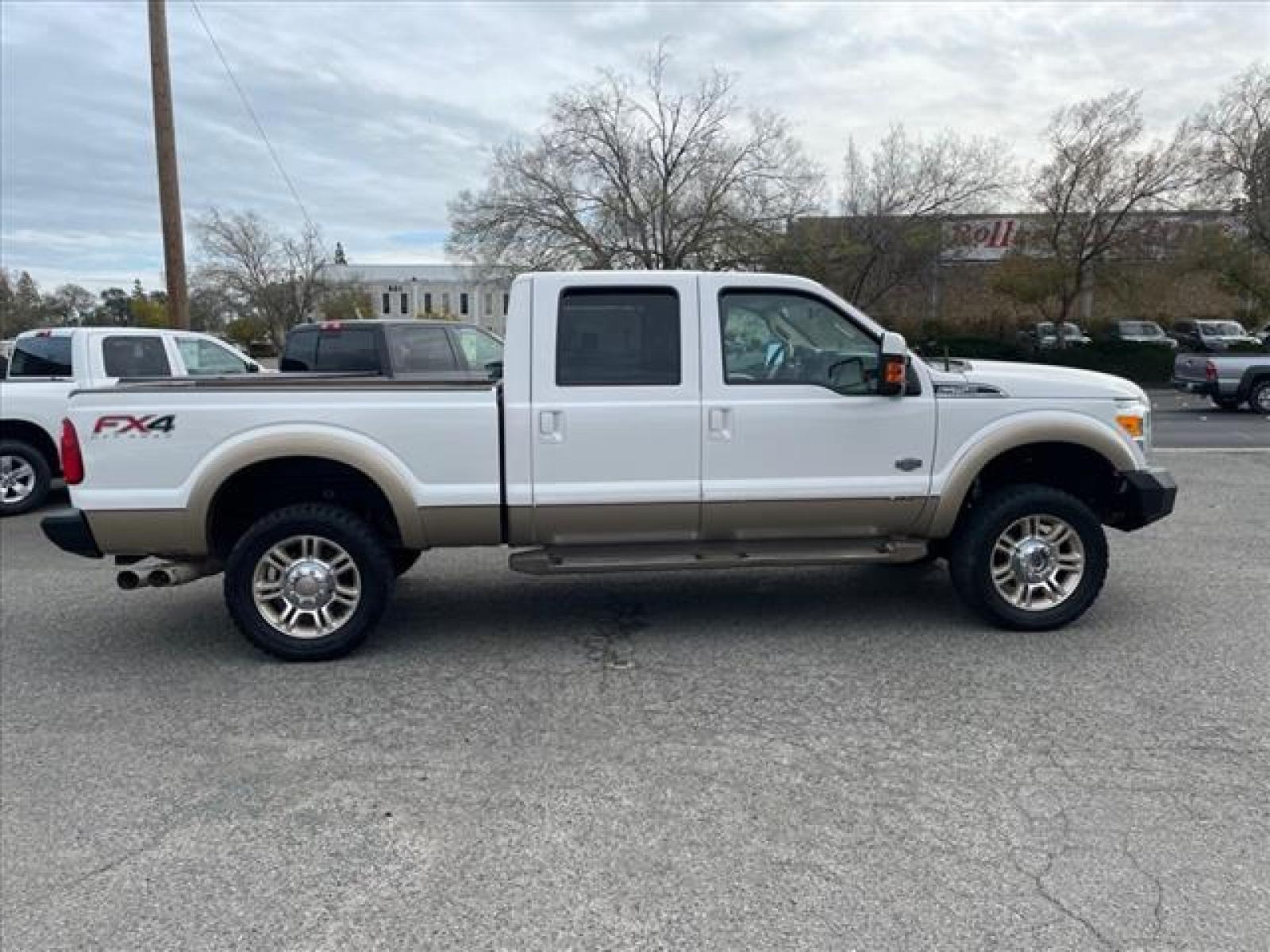 2014 Oxford White/Pale Adobe Metallic Ford F-250 Super Duty King Ranch (1FT7W2BT2EE) with an 6.7L Power Stroke 6.7L Biodiesel Turbo V8 400hp 800ft. lbs. Common Rail Direct Injection engine, 6-Speed Shiftable Automatic transmission, located at 800 Riverside Ave, Roseville, CA, 95678, (916) 773-4549, 38.732265, -121.291039 - DIESEL CREW CAB 4X4 FX4 KING RANCH SERVICE RECORDS - Photo #7