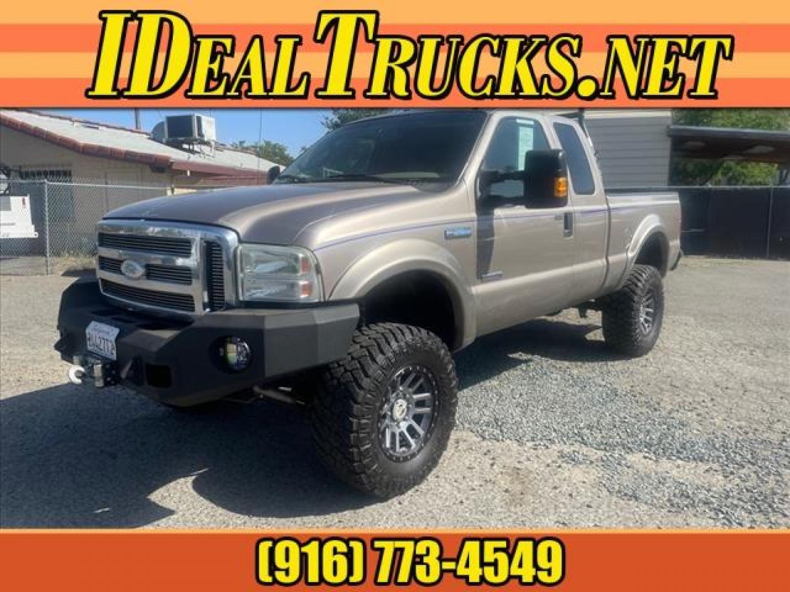 2006 Arizona Beige Clearcoat Metallic Ford F-250 Super Duty XLT (1FTSX21P76E) with an 6.0L Power Stroke 6.0L Diesel Turbo V8 325hp 560ft. lbs. Direct Injection engine, 5-Speed Automatic transmission, located at 800 Riverside Ave, Roseville, CA, 95678, (916) 773-4549, 38.732265, -121.291039 - Photo #0