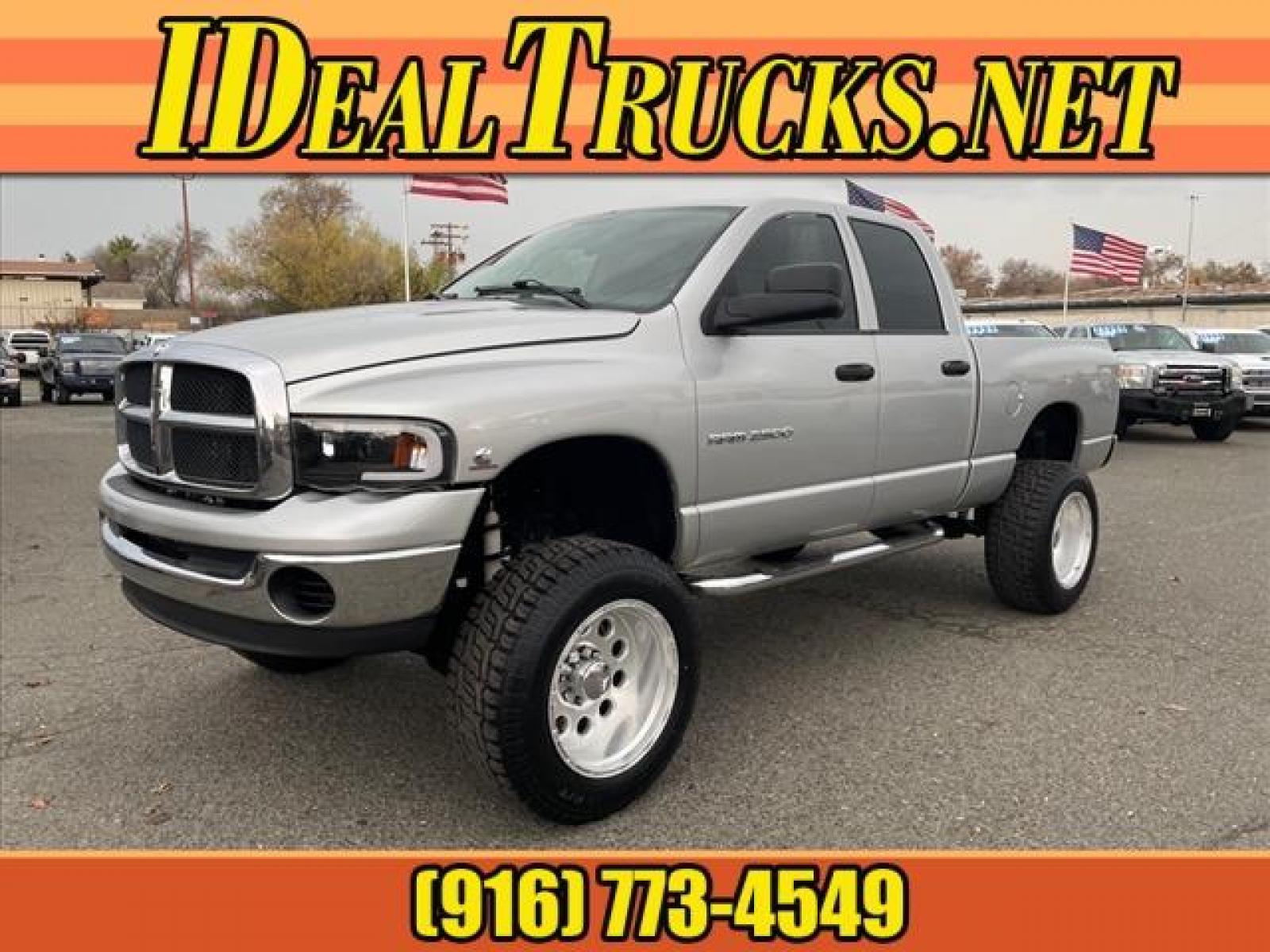 2004 Bright Silver Metallic Clearcoat Dodge Ram 2500 SLT (3D7KU286X4G) with an Cummins 5.9L Diesel Turbo I6 235hp 460ft. lbs. Other engine, 4-Speed Automatic transmission, located at 800 Riverside Ave, Roseville, CA, 95678, (916) 773-4549, 38.732265, -121.291039 - Photo #0