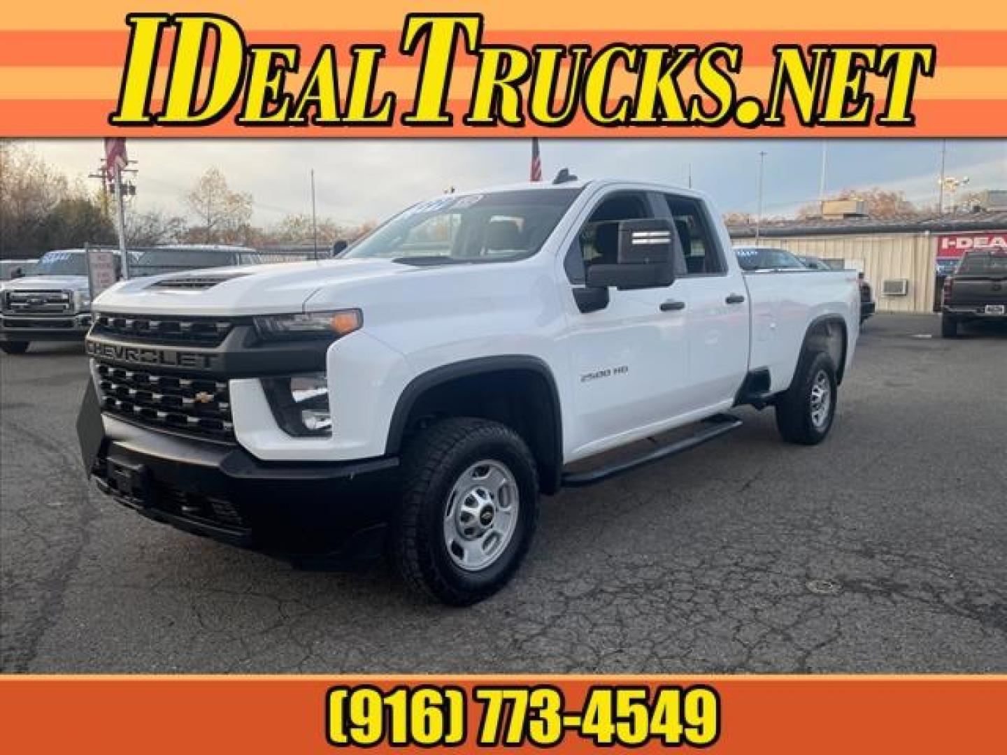 2020 Summit White Chevrolet Silverado 2500HD Work Truck (1GC2YLE75LF) with an 6.6L 6.6L V8 401hp 464ft. lbs. Direct Injection engine, 6-Speed Shiftable Automatic transmission, located at 800 Riverside Ave, Roseville, CA, 95678, (916) 773-4549, 38.732265, -121.291039 - Photo#0