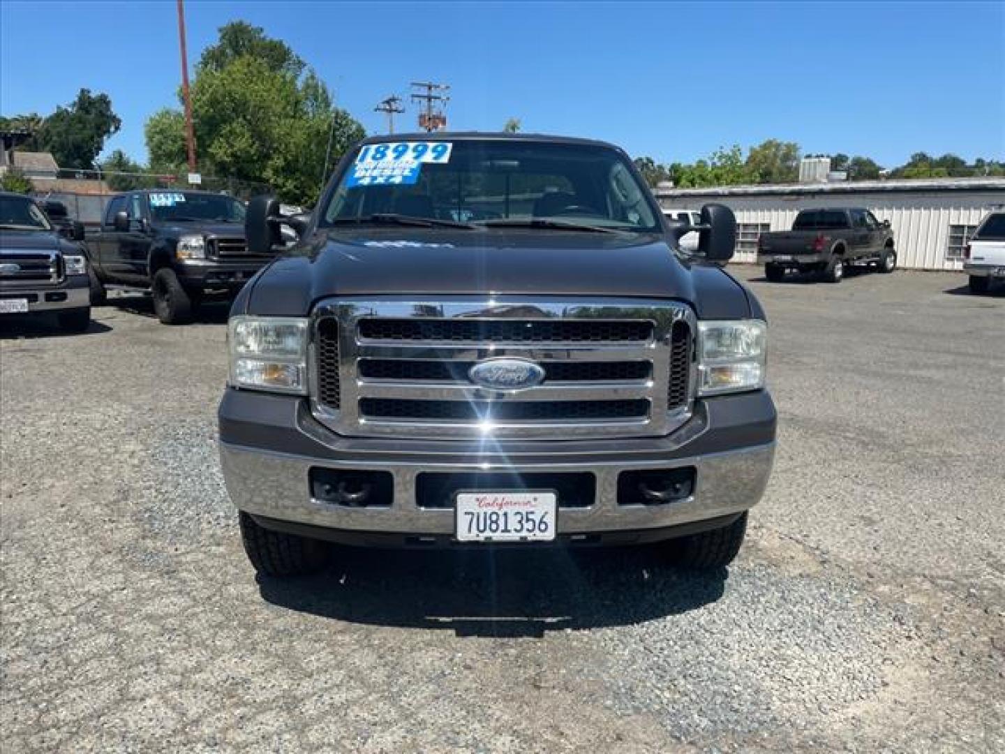 2005 Dark Shadow Grey Clearcoat Metallic Ford F-250 Super Duty XLT (1FTSW21P05E) with an 6.0L Power Stroke 6.0L Diesel Turbo V8 325hp 560ft. lbs. Direct Injection engine, 5-Speed Automatic transmission, located at 800 Riverside Ave, Roseville, CA, 95678, (916) 773-4549, 38.732265, -121.291039 - DIESEL CREW CAB 4X4 XLT LOW MILES NEW EGR AND OIL COOLER ONE OWNER CLEAN CARFAX - Photo#7