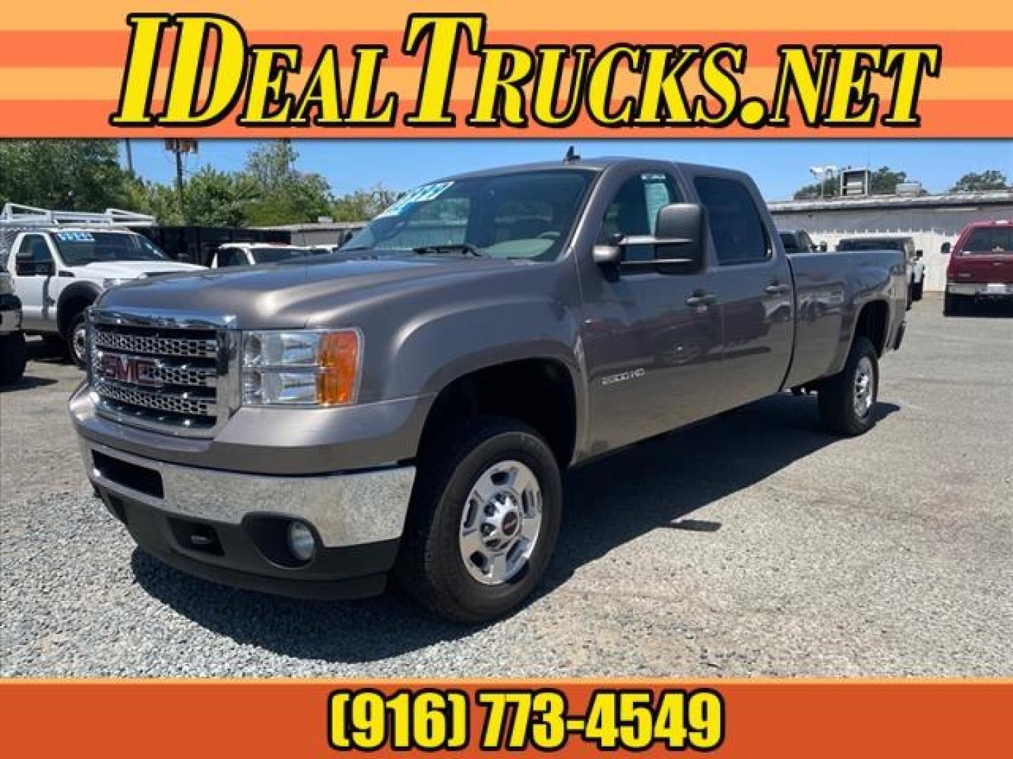 2014 Light Autumnwood Metallic GMC Sierra 2500HD SLE (1GT120C8XEF) with an 6.6L Duramax 6.6L Diesel Turbo V8 397hp 765ft. lbs. Common Rail Direct Injection engine, Allison 1000 6-Speed Shiftable Automatic transmission, located at 800 Riverside Ave, Roseville, CA, 95678, (916) 773-4549, 38.732265, -121.291039 - DURAMAX DIESEL CREW CAB 4X4 SLE ALLISON TRANSMISSION - Photo#0