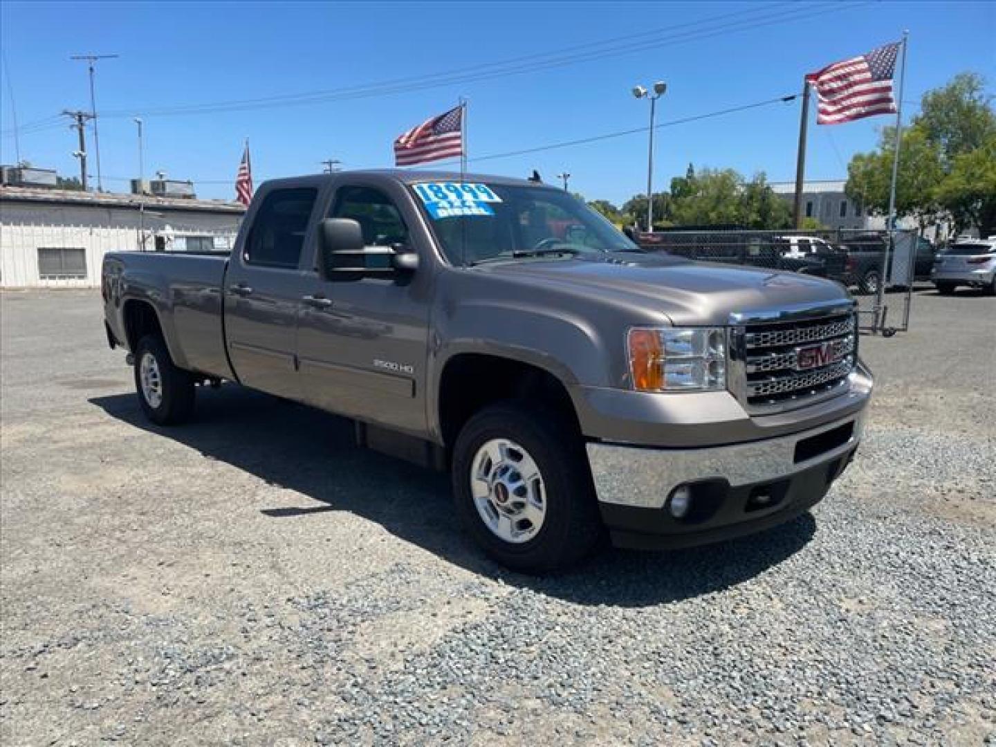 2014 Light Autumnwood Metallic GMC Sierra 2500HD SLE (1GT120C8XEF) with an 6.6L Duramax 6.6L Diesel Turbo V8 397hp 765ft. lbs. Common Rail Direct Injection engine, Allison 1000 6-Speed Shiftable Automatic transmission, located at 800 Riverside Ave, Roseville, CA, 95678, (916) 773-4549, 38.732265, -121.291039 - DURAMAX DIESEL CREW CAB 4X4 SLE ALLISON TRANSMISSION - Photo#1