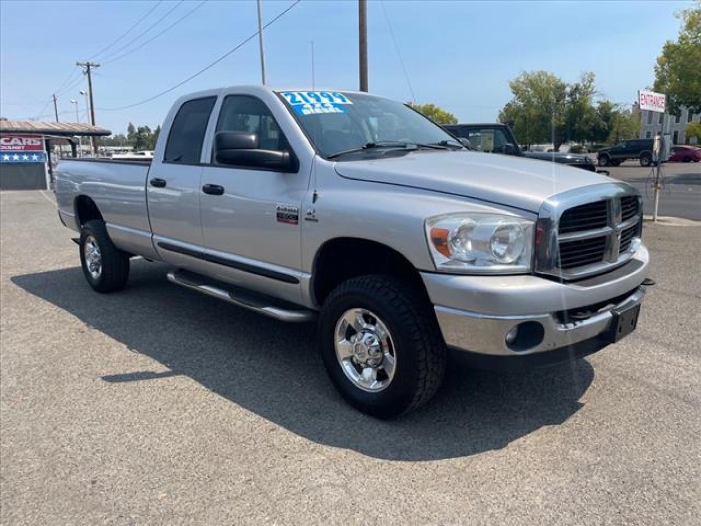 2007 Bright Silver Metallic Clearcoat Dodge Ram 2500 SLT (1D7KS28C37J) with an 5.9L Cummins 5.9L Diesel Turbo I6 325hp 610ft. lbs. Direct Injection engine, 4-Speed Automatic transmission, located at 800 Riverside Ave, Roseville, CA, 95678, (916) 773-4549, 38.732265, -121.291039 - Photo#1