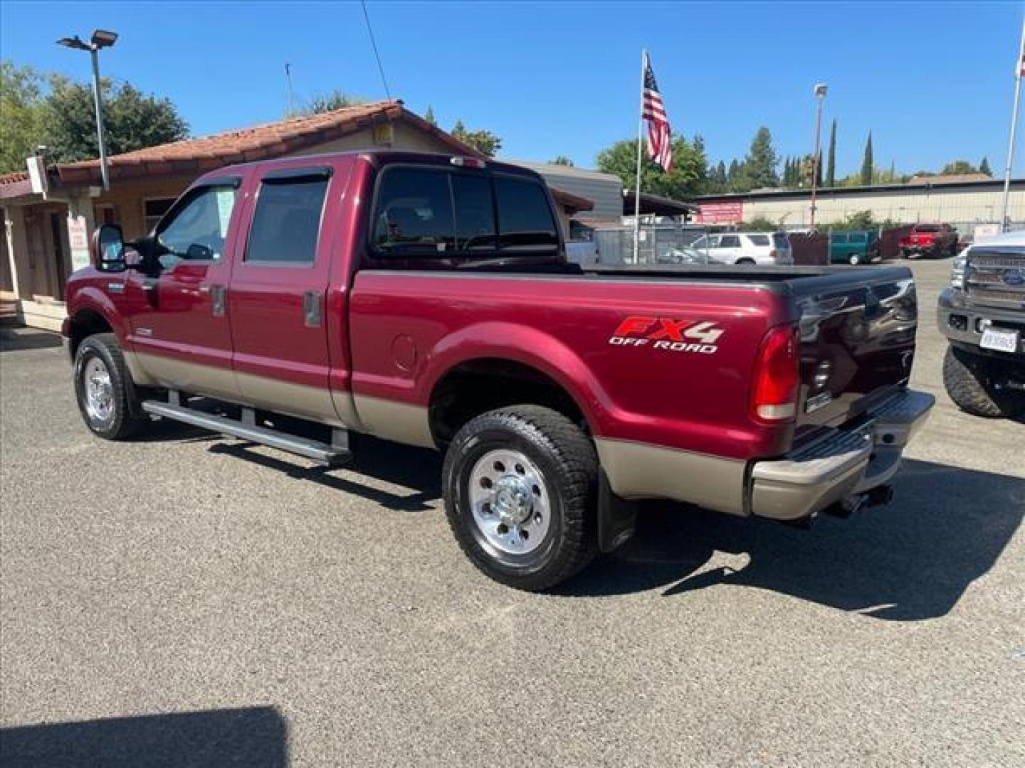 2005 Dark Toreador Red Clearcoat Ford F-250 Super Duty XLT (1FTSW21P05E) with an 6.0L Power Stroke 6.0L Diesel Turbo V8 325hp 560ft. lbs. Direct Injection engine, 6-Speed Manual transmission, located at 800 Riverside Ave, Roseville, CA, 95678, (916) 773-4549, 38.732265, -121.291039 - Photo#2