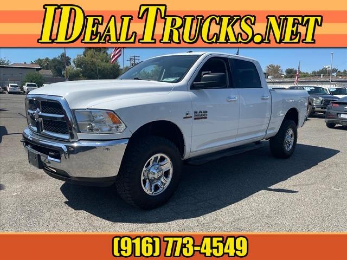 2018 Bright White Clear Coat RAM 2500 SLT (3C6UR5DL8JG) with an 6.7L Cummins 6.7L Diesel Turbo I6 350hp 660ft. lbs. Common Rail Direct Injection engine, Automatic transmission, located at 800 Riverside Ave, Roseville, CA, 95678, (916) 773-4549, 38.732265, -121.291039 - Photo#0