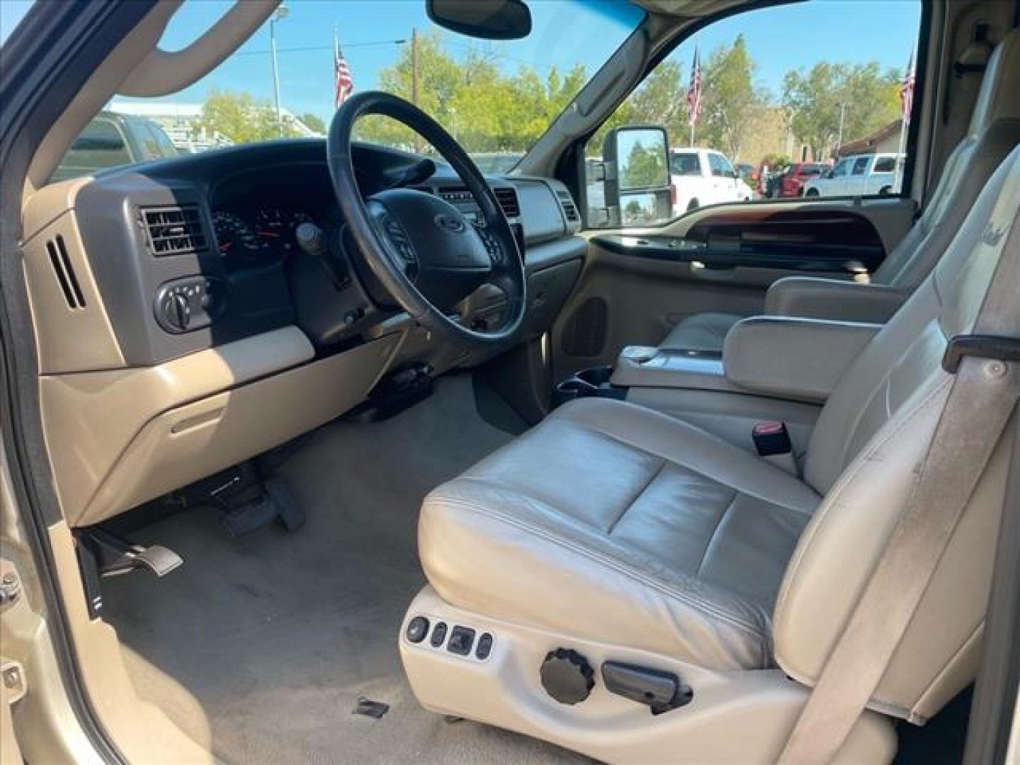 2005 Pueblo Gold Clearcoat Metallic Ford Excursion Limited (1FMSU43P35E) with an 6.0L Power Stroke 6.0L Diesel Turbo V8 325hp 560ft. lbs. Common Rail Direct Injection engine, 5-Speed Automatic transmission, located at 800 Riverside Ave, Roseville, CA, 95678, (916) 773-4549, 38.732265, -121.291039 - DIESEL 4X4 LIMITED DVD CLEAN CARFAX - Photo#12