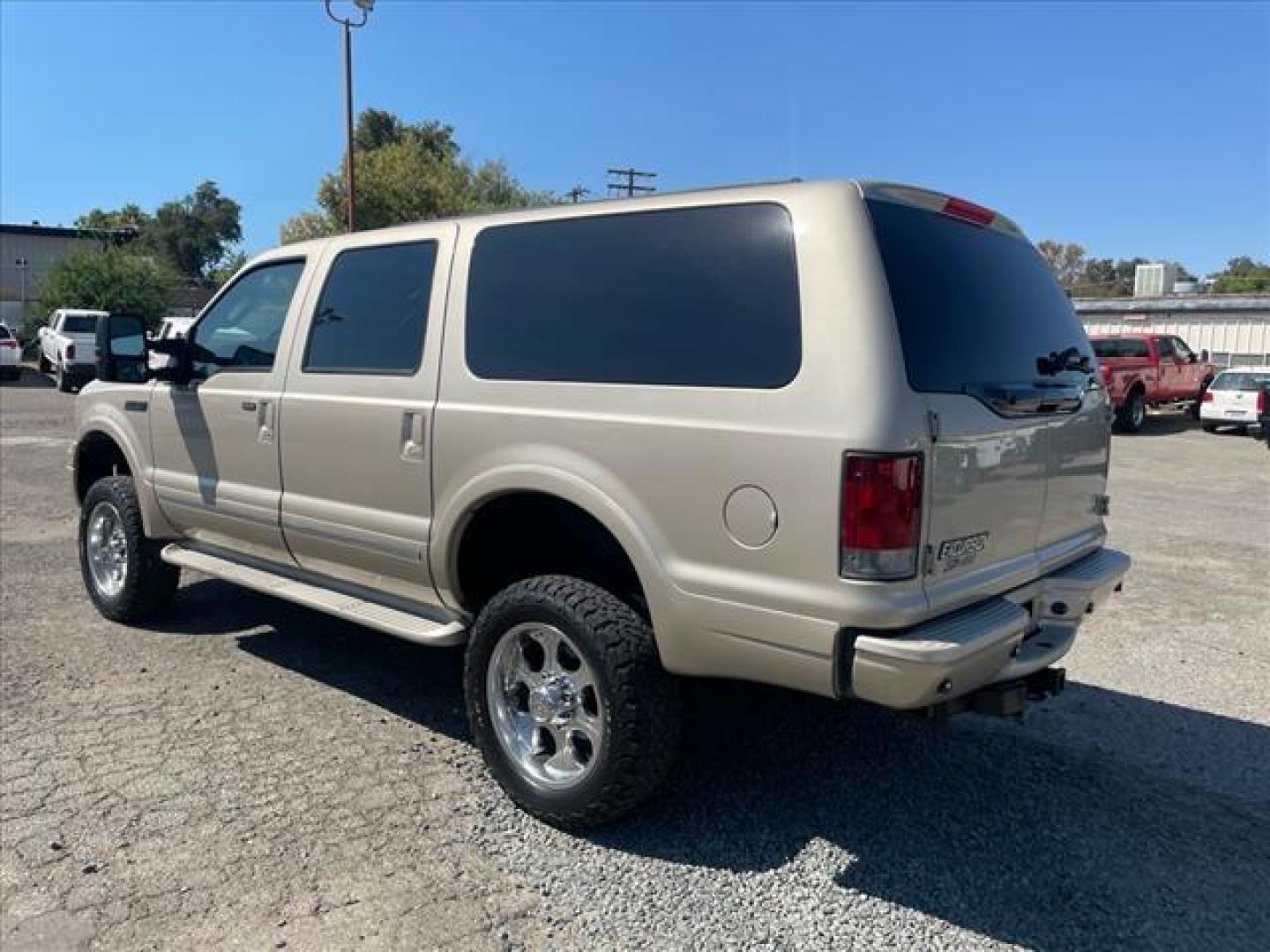 2005 Pueblo Gold Clearcoat Metallic Ford Excursion Limited (1FMSU43P35E) with an 6.0L Power Stroke 6.0L Diesel Turbo V8 325hp 560ft. lbs. Common Rail Direct Injection engine, 5-Speed Automatic transmission, located at 800 Riverside Ave, Roseville, CA, 95678, (916) 773-4549, 38.732265, -121.291039 - DIESEL 4X4 LIMITED DVD CLEAN CARFAX - Photo#2