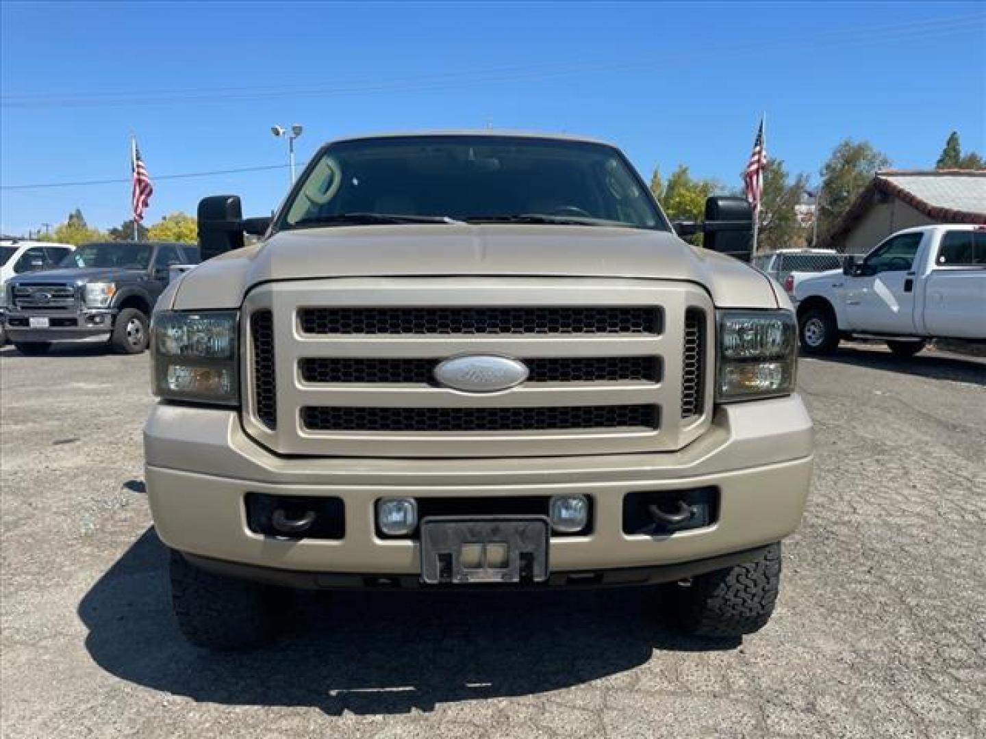 2005 Pueblo Gold Clearcoat Metallic Ford Excursion Limited (1FMSU43P35E) with an 6.0L Power Stroke 6.0L Diesel Turbo V8 325hp 560ft. lbs. Common Rail Direct Injection engine, 5-Speed Automatic transmission, located at 800 Riverside Ave, Roseville, CA, 95678, (916) 773-4549, 38.732265, -121.291039 - DIESEL 4X4 LIMITED DVD CLEAN CARFAX - Photo#7