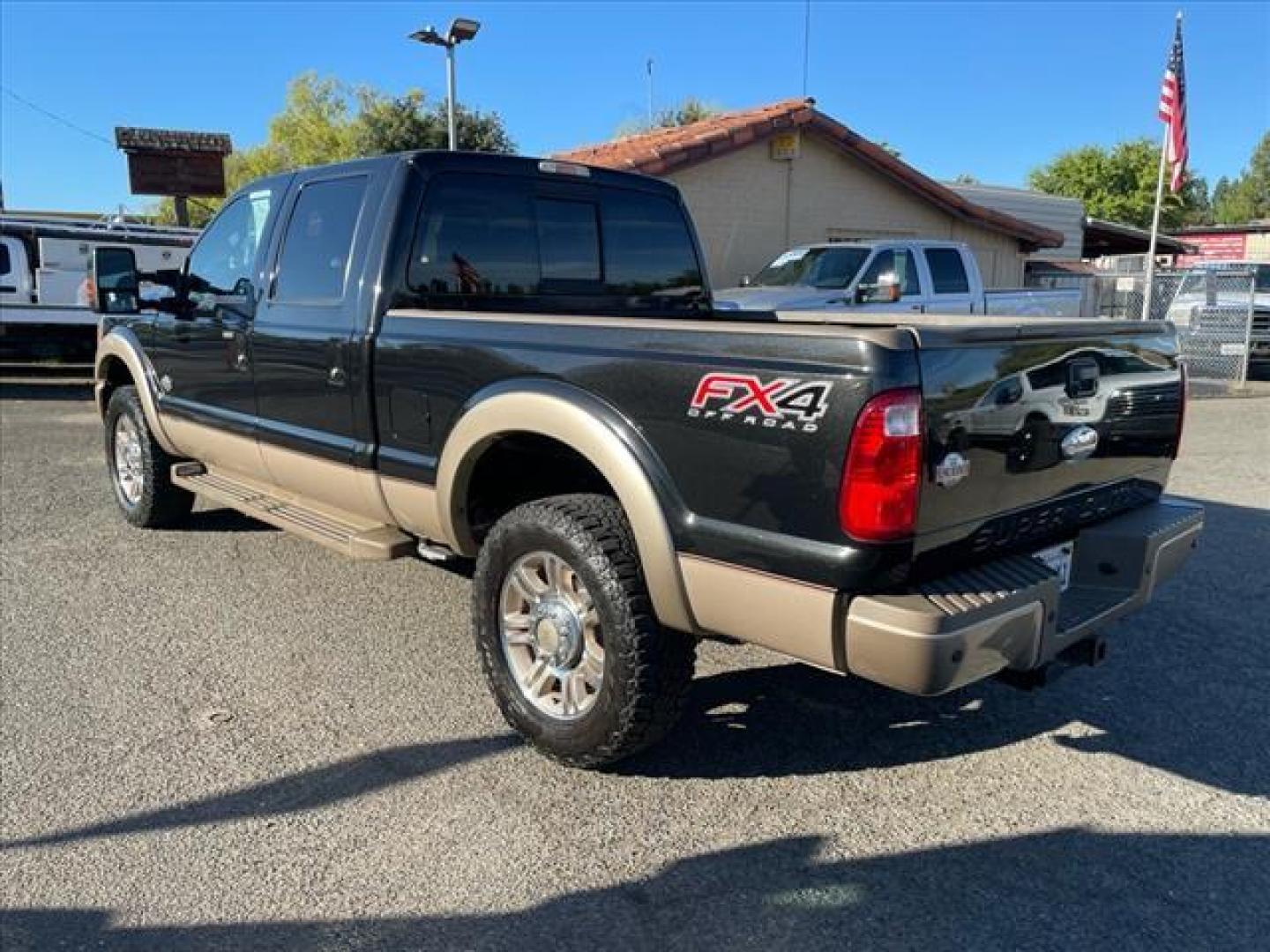 2012 Black/Pale Adobe Metallic Ford F-250 Super Duty King Ranch (1FT7W2BT8CE) with an 6.7L Power Stroke 6.7L Biodiesel Turbo V8 400hp 800ft. lbs. Common Rail Direct Injection engine, 6-Speed Shiftable Automatic transmission, located at 800 Riverside Ave, Roseville, CA, 95678, (916) 773-4549, 38.732265, -121.291039 - DIESEL CREW CAB 4X4 FX4 KING RANCH SERVICE RECORDS ONE OWNER CLEAN CARFAX - Photo#3