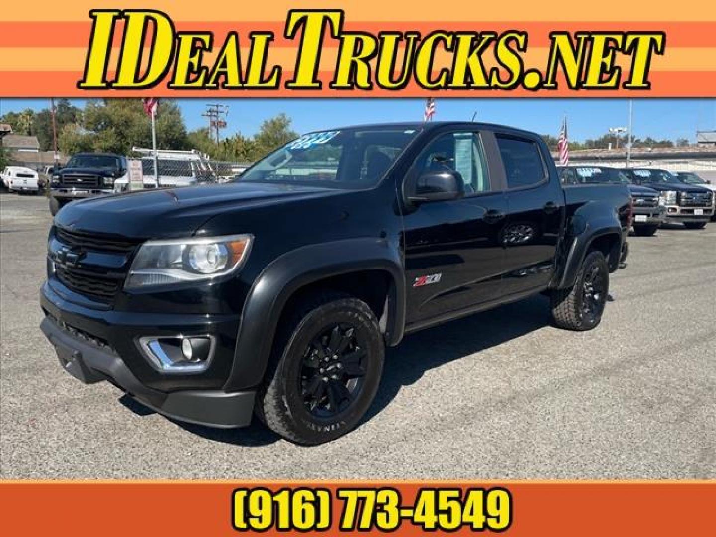 2018 Black Chevrolet Colorado Z71 (1GCGTDEN1J1) with an 3.6L 3.6L V6 308hp 275ft. lbs. Direct Injection engine, 8-Speed Shiftable Automatic transmission, located at 800 Riverside Ave, Roseville, CA, 95678, (916) 773-4549, 38.732265, -121.291039 - 4X4 CREW CAB Z71 ONE OWNER - Photo#0