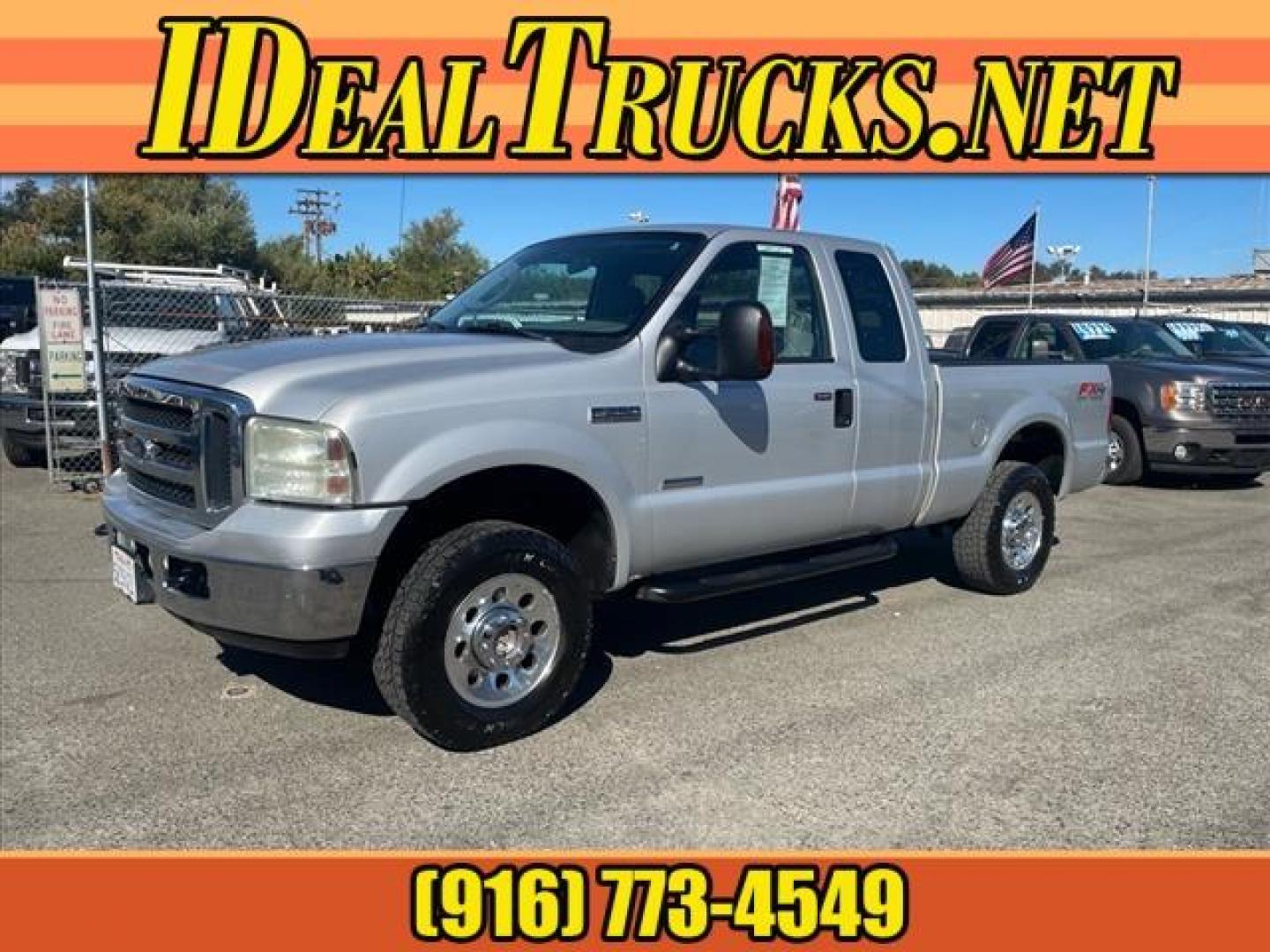 2006 Silver Clearcoat Metallic Ford F-250 Super Duty XLT (1FTSX21P96E) with an 6.0L Power Stroke 6.0L Diesel Turbo V8 325hp 560ft. lbs. Direct Injection engine, 5-Speed Automatic transmission, located at 800 Riverside Ave, Roseville, CA, 95678, (916) 773-4549, 38.732265, -121.291039 - DIESEL SUPER CAB 4X4 FX4 XLT CLEAN CARFAX - Photo#0