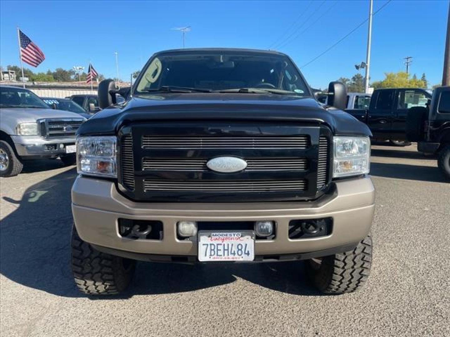 2005 Black Clearcoat Ford Excursion Eddie Bauer (1FMSU45P25E) with an 6.0L Power Stroke 6.0L Diesel Turbo V8 325hp 560ft. lbs. Common Rail Direct Injection engine, 5-Speed Automatic transmission, located at 800 Riverside Ave, Roseville, CA, 95678, (916) 773-4549, 38.732265, -121.291039 - DIESEL 4X4 EDDIE BAUER LIFTED LOW MILES NEW EGR AND OIL COOLER SERVICE RECORDS ONE OWNER - Photo#7