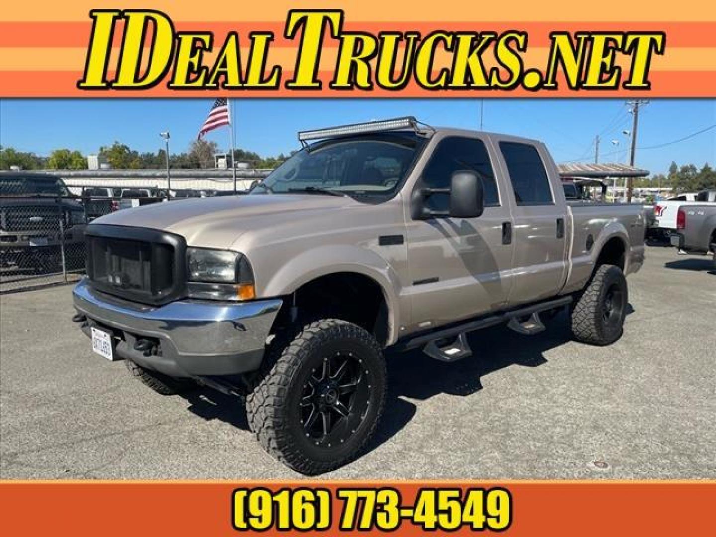 1999 Light Prairie Tan Clearcoat Metallic Ford F-250 Super Duty XLT (1FTNW21F7XE) with an 7.3L Turbocharged Diesel V8 OHV 16V FI Engine Other engine, 4-Speed Automatic transmission, located at 800 Riverside Ave, Roseville, CA, 95678, (916) 773-4549, 38.732265, -121.291039 - Photo#0