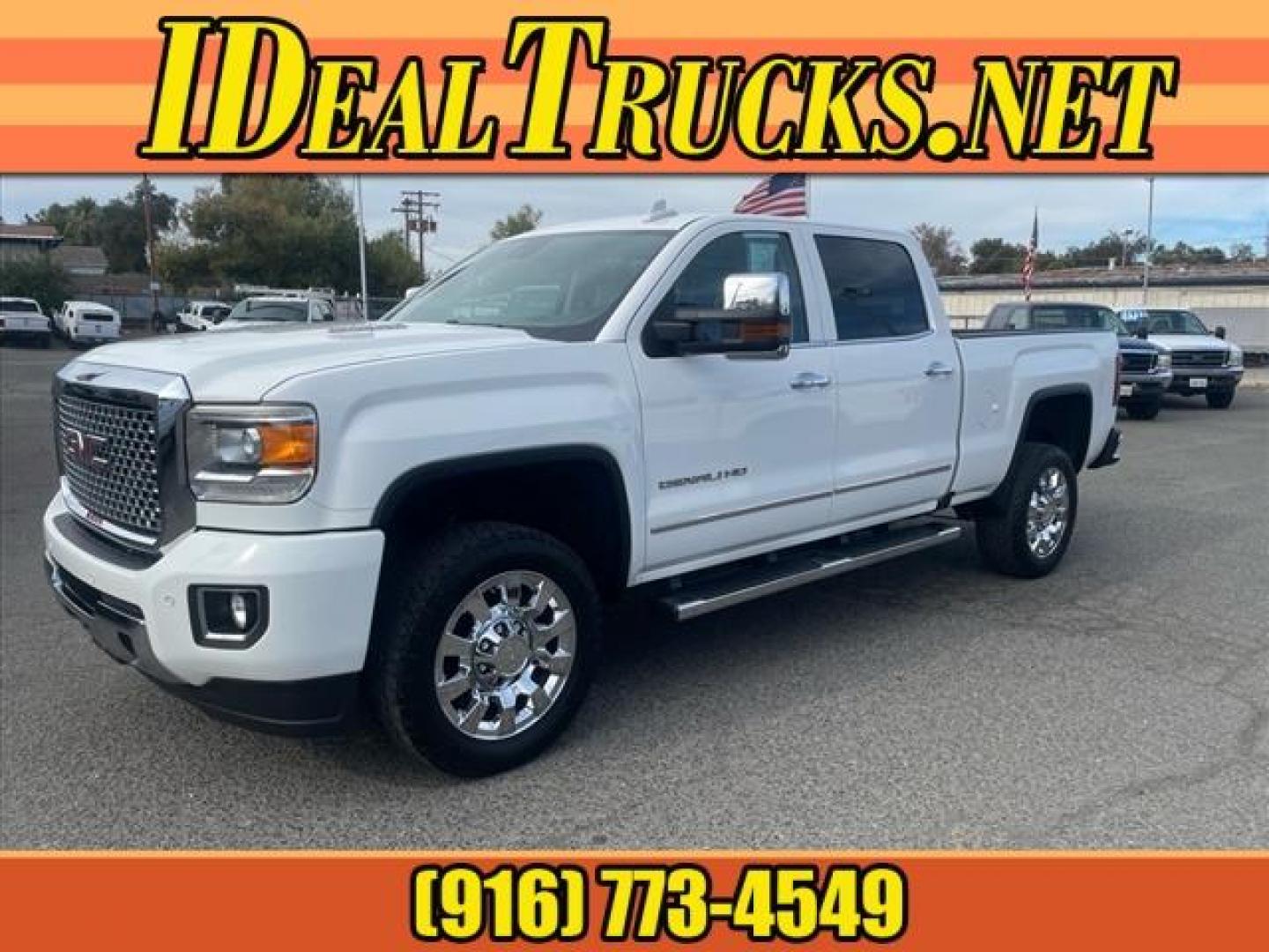 2016 Summit White GMC Sierra 2500HD Denali (1GT12UE86GF) with an 6.6L Duramax 6.6L Diesel Turbo V8 397hp 765ft. lbs. Common Rail Direct Injection engine, Allison 1000 6-Speed Shiftable Automatic transmission, located at 800 Riverside Ave, Roseville, CA, 95678, (916) 773-4549, 38.732265, -121.291039 - Photo#0