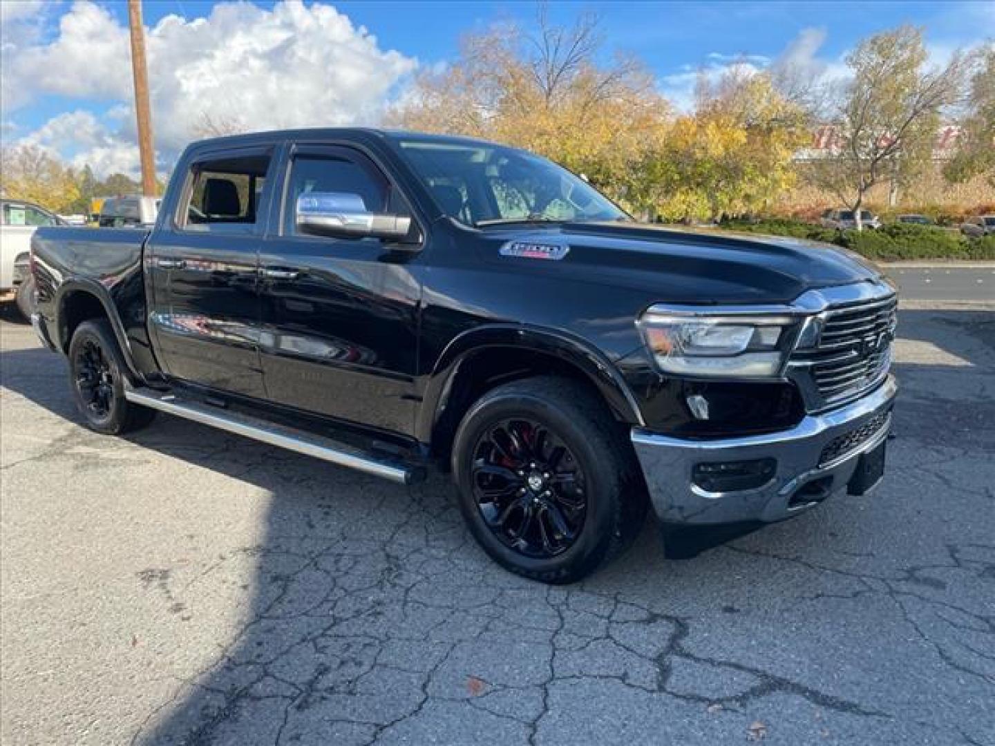 2020 Diamond Black Crystal Pearl Coat RAM 1500 Laramie (1C6SRFJM2LN) with an 3.0L EcoDiesel 3.0L Biodiesel Turbo V6 260hp 480ft. lbs. Common Rail Direct Injection engine, 8-Speed Shiftable Automatic transmission, located at 800 Riverside Ave, Roseville, CA, 95678, (916) 773-4549, 38.732265, -121.291039 - Photo#1