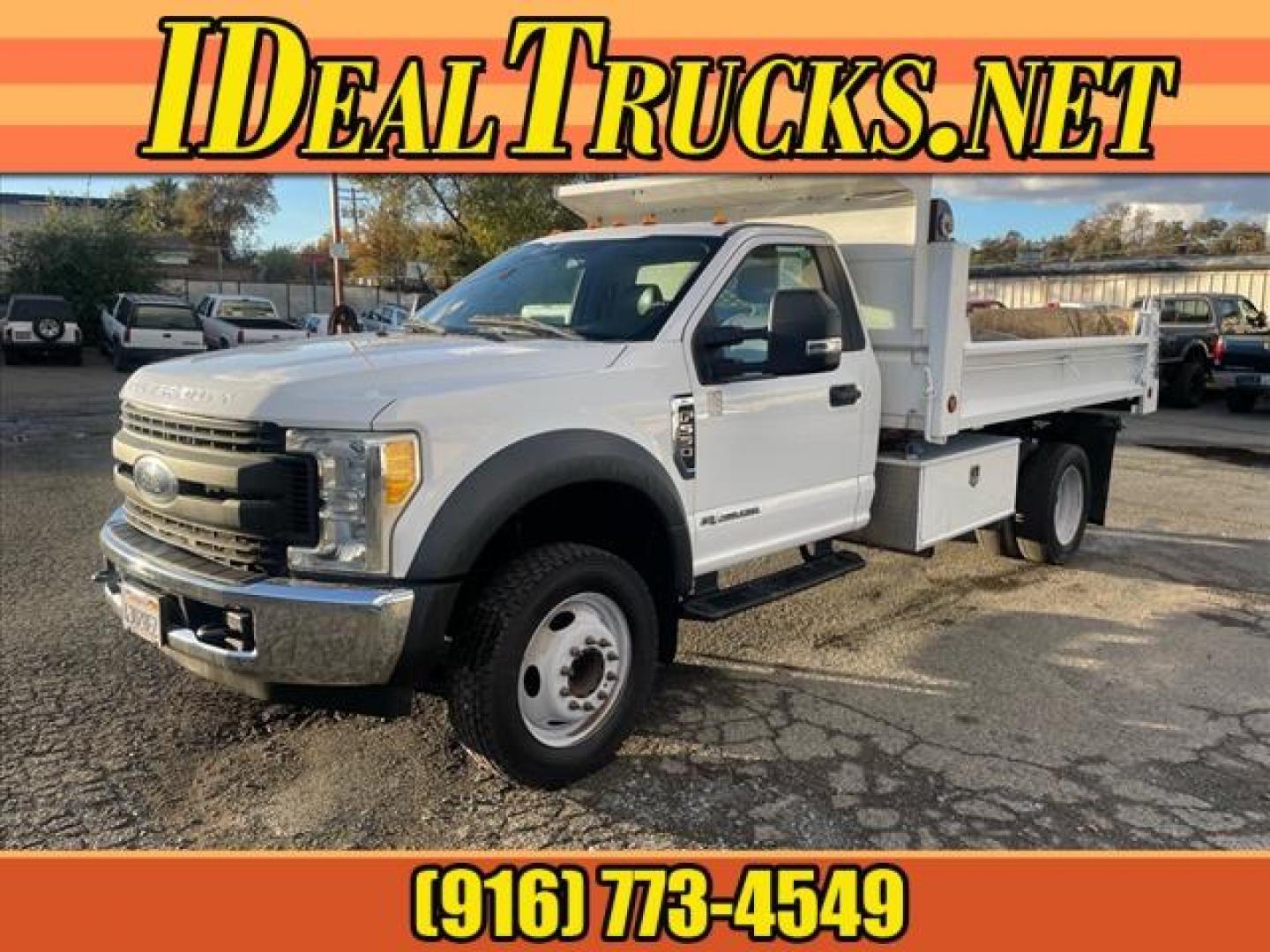 2017 White Ford F-550 XL (1FDUF5GT3HE) with an 6.7L 8 Cylinder Other engine, 6-Speed Automatic transmission, located at 800 Riverside Ave, Roseville, CA, 95678, (916) 773-4549, 38.732265, -121.291039 - DIESEL DUMP BED ONE OWNER CLEAN CARFAX - Photo#0