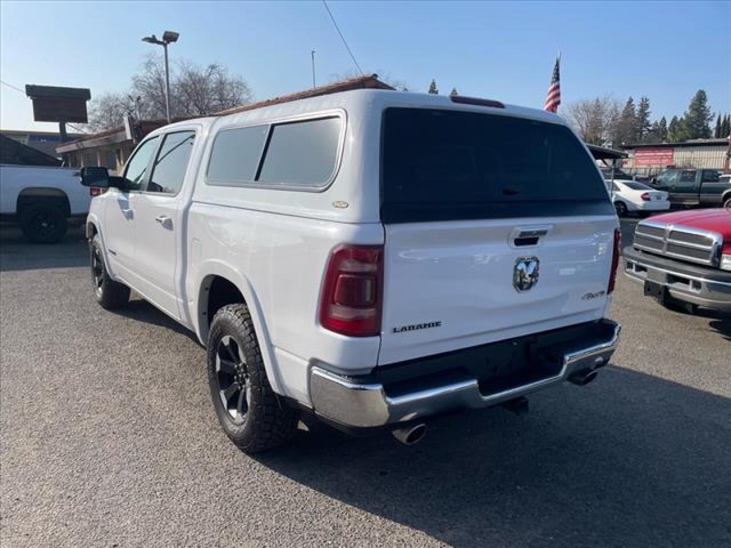 2020 Bright White Clear Coat RAM 1500 Laramie (1C6SRFJM7LN) with an 3.0L EcoDiesel 3.0L Biodiesel Turbo V6 260hp 480ft. lbs. Common Rail Direct Injection engine, 8-Speed Shiftable Automatic transmission, located at 800 Riverside Ave, Roseville, CA, 95678, (916) 773-4549, 38.732265, -121.291039 - Photo#3