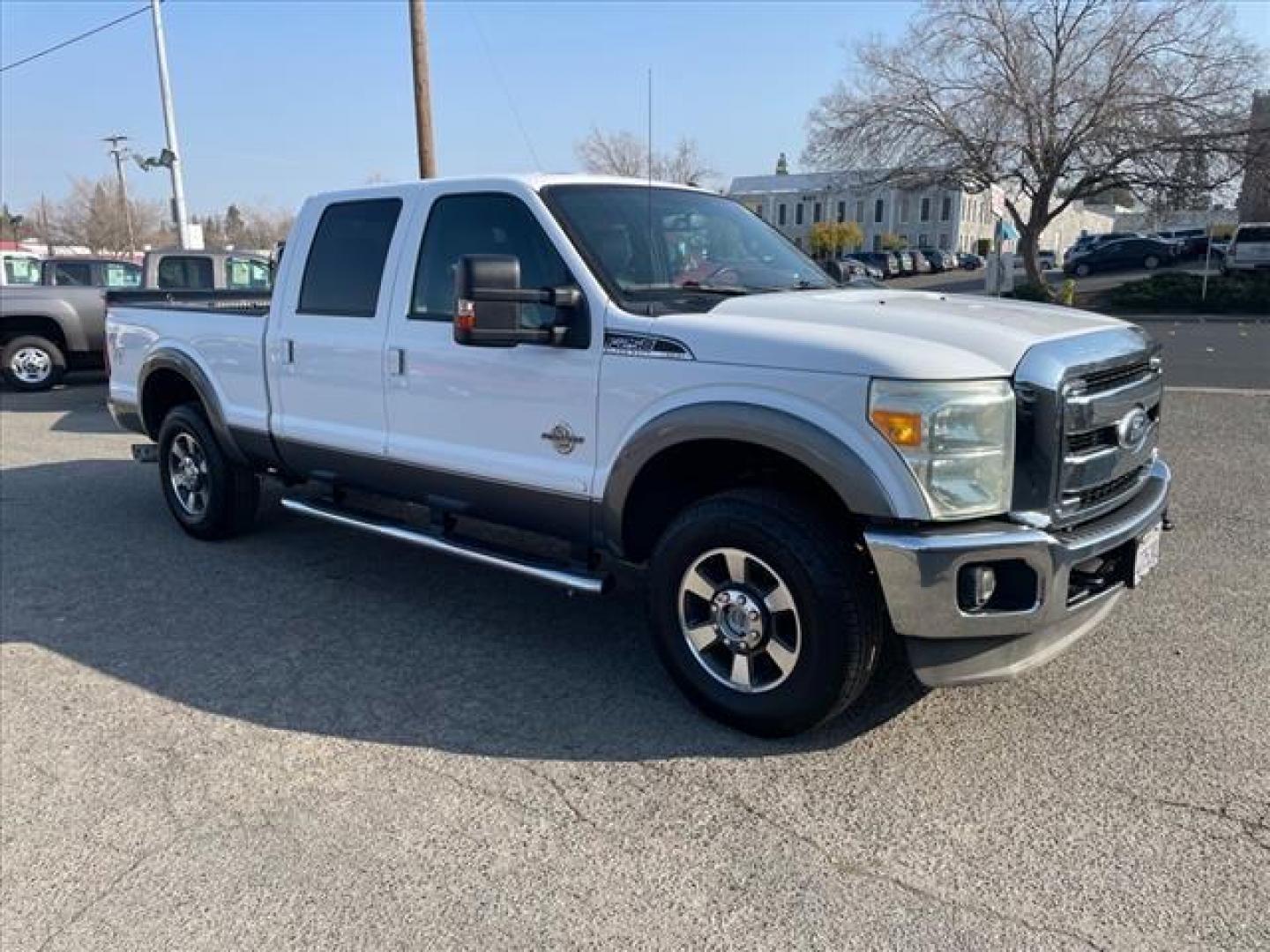 2011 Oxford White/Sterling Grey Ford F-250 Super Duty Lariat (1FT7W2BT3BE) with an 6.7L Power Stroke 6.7L Biodiesel Turbo V8 400hp 800ft. lbs. Common Rail Direct Injection engine, 6-Speed Shiftable Automatic transmission, located at 800 Riverside Ave, Roseville, CA, 95678, (916) 773-4549, 38.732265, -121.291039 - Photo#1