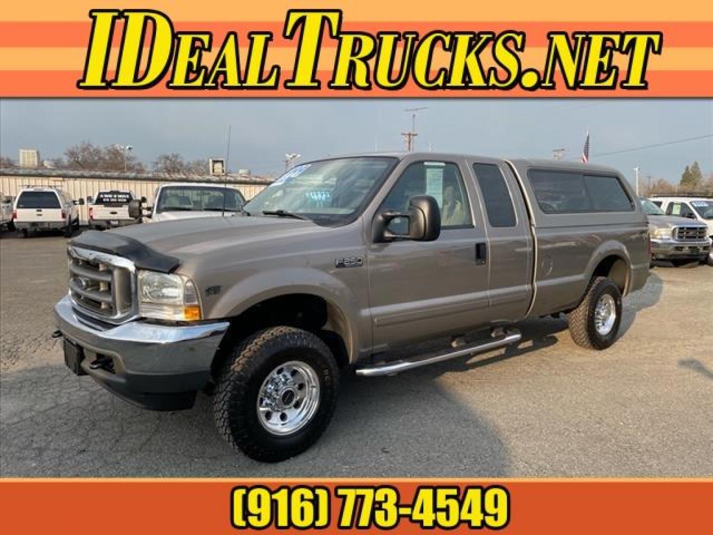 2002 Arizona Beige Clearcoat Metallic Ford F-250 Super Duty XLT (1FTNX21S82E) with an Triton 6.8L V10 310hp 425ft. lbs. Other engine, 4-Speed Automatic transmission, located at 800 Riverside Ave, Roseville, CA, 95678, (916) 773-4549, 38.732265, -121.291039 - Photo#0