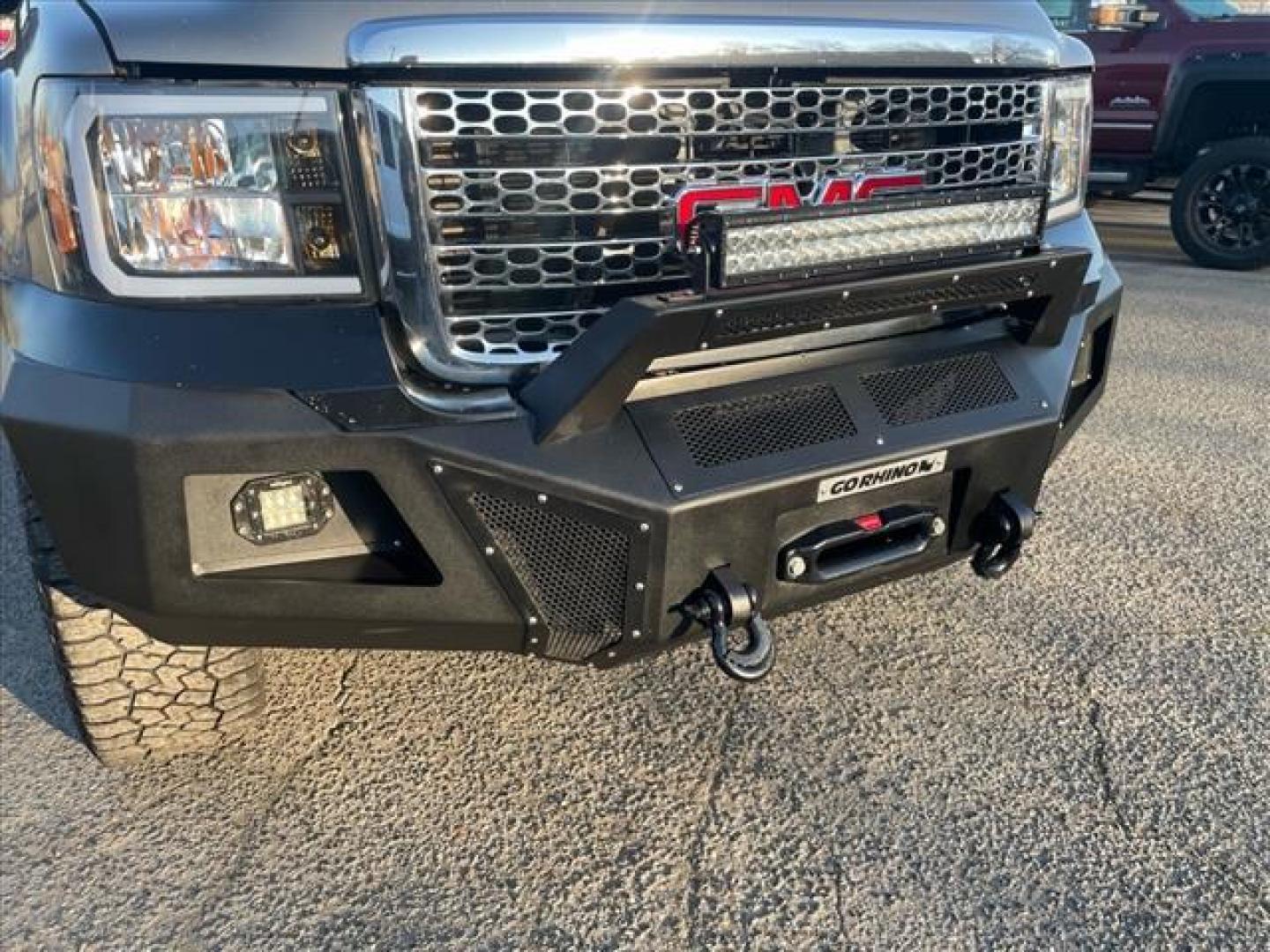 2014 Steel Gray Metallic GMC Sierra 2500HD Denali (1GT125E88EF) with an 6.6L Duramax 6.6L Diesel Turbo V8 397hp 765ft. lbs. Common Rail Direct Injection engine, Allison 1000 6-Speed Shiftable Automatic transmission, located at 800 Riverside Ave, Roseville, CA, 95678, (916) 773-4549, 38.732265, -121.291039 - Photo#2