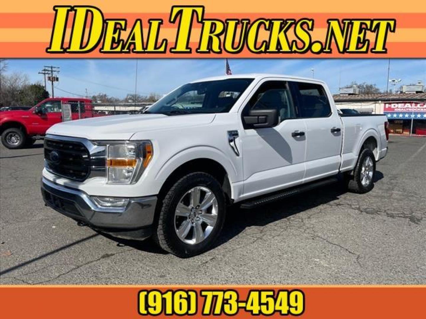 2021 Oxford White Ford F-150 XLT (1FTFW1E88MF) with an 3.5L EcoBoost 3.5L Twin Turbo V6 400hp 500ft. lbs. Direct Injection engine, 10-Speed Shiftable Automatic transmission, located at 800 Riverside Ave, Roseville, CA, 95678, (916) 773-4549, 38.732265, -121.291039 - ECOBOOST 4X4 XLT ONE OWNER SERVICE RECORDS ON CLEAN CARFAX - Photo#0